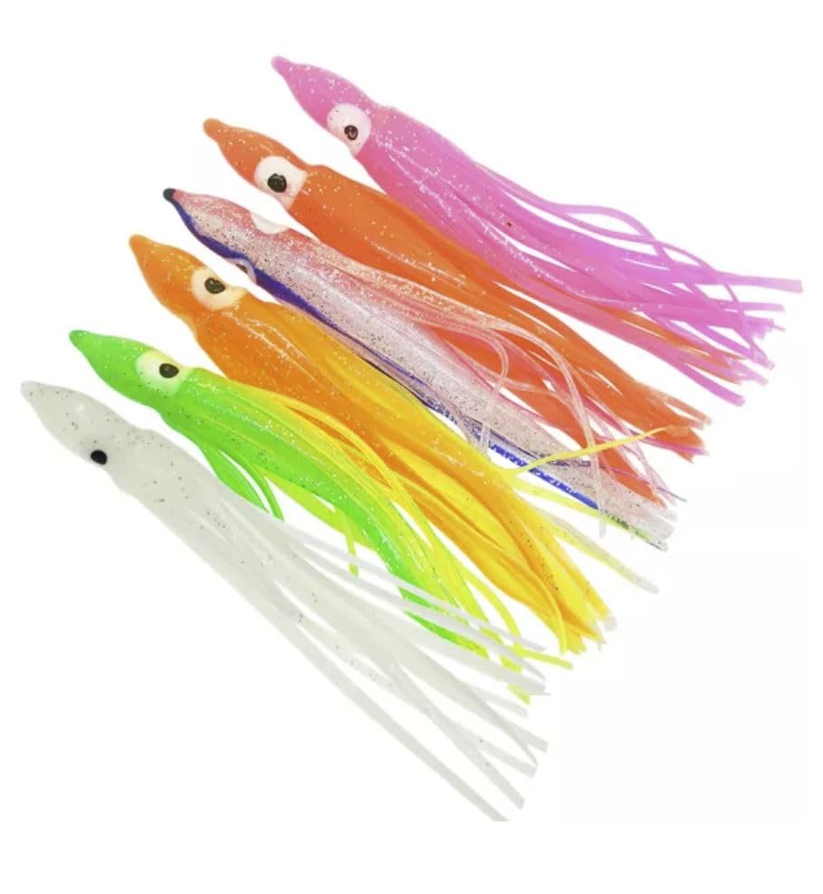 FISHIN ADDICT Nano Muppet Squid Skirts Plastic Jigs 5cm | Sea fishing | 10 pack