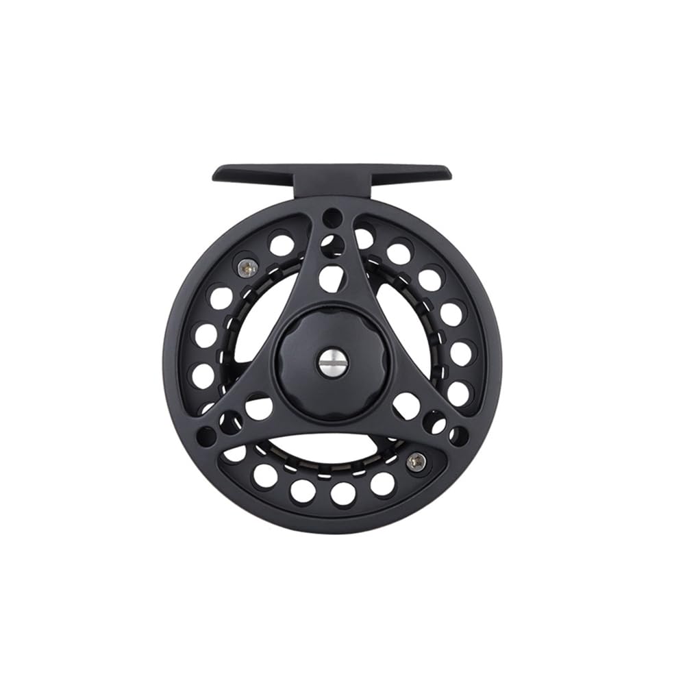Aluminum Alloy Fly Fishing Reel, Fly Reels for Left & Right Hand River Lake Sea Stillwater Fishing - size # 3/4 (Black)