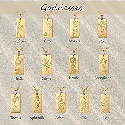 Susook Goddess Necklace for Women 18K Gold Plated