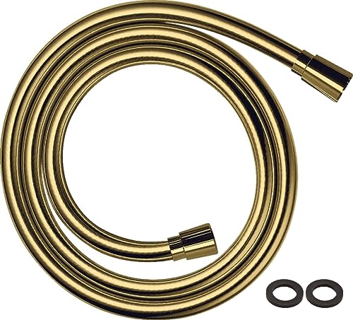 hansgrohe Isiflex - universal Duschschlauch 1,25m, mit Verdrehschutz, flexibler Brauseschlauch mit Knickschutz, inkl. Dichtungsringe, Polished Gold Op