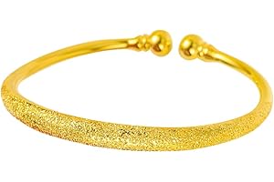 Happyyami Cuff Bracelet Bangle Open Adjustable Gold Plated Infinity Stackable Jewelry for Women Girls