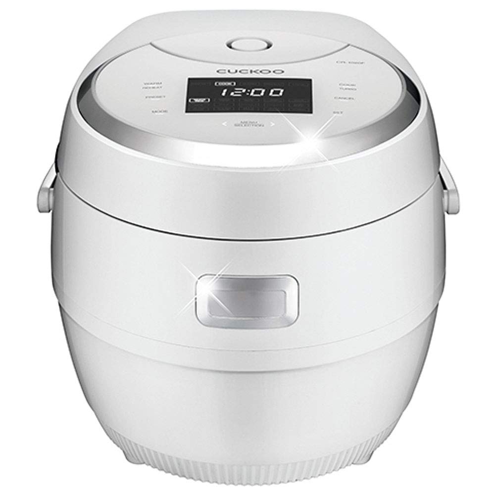 CUCKOO Micom Rice Cooker 10-Cup Uncooked / 20-Cup Cooked with Nonstick Inner Pot, Large Rice Maker with 16 Menu Options, Fuzzy Logic Technology, Auto Clean Mode, LCD Display, White (CR-1020F)