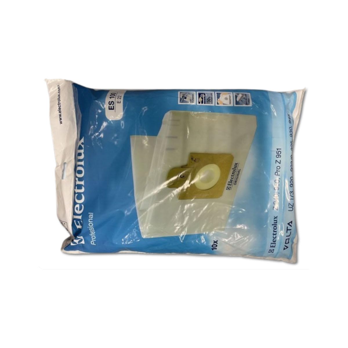 Electrolux ES100, Pack of 10 Vacuum Cleaner Bags for Electrolux Pro Z951