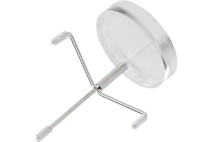 SundiooK Adjustable Metal Display Stand with Acrylic Base Minerals, Crystals, Fossils, Seashells - for Stainless Steel Easel 