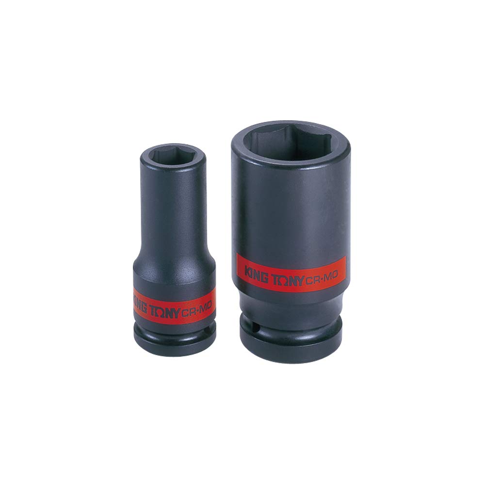 KING TONY 693530S Socket Long Pared Fina 15/16'' for DIYers & professionals, made for repair and installation tasks, red