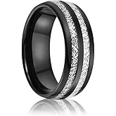 VA JENT Tungsten Rings for Men Stainless Steels Black Engagement Ring Classic Mens Wedding Ring