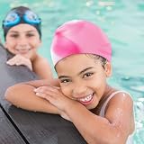 Darbermu Kids Swim Cap Silicone Multicolor 21.5x19cm Stretchable view 5