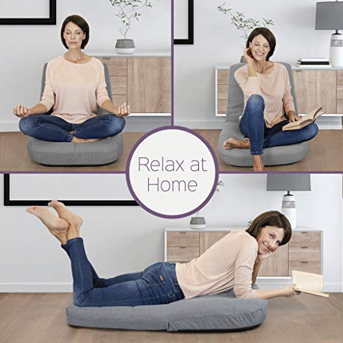 BonVIVO II Floor Chair – Adjustable Folding Seat With Back Support For Gaming, Meditation, & Extra Seating