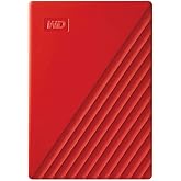 WD 2TB My Passport Portable External Hard Drive HDD, USB 3.0, USB 2.0 Compatible, Red - WDBYVG0020BRD-WESN