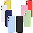 (8 Pack) for Samsung Galaxy A24 4G Case, Soft Silicone Gel Bumper Shell Shockproof Protection Phone Case Cover for Samsung Galaxy A24 4G, Red, black, dark blue, yellow, pink, white, green, purple