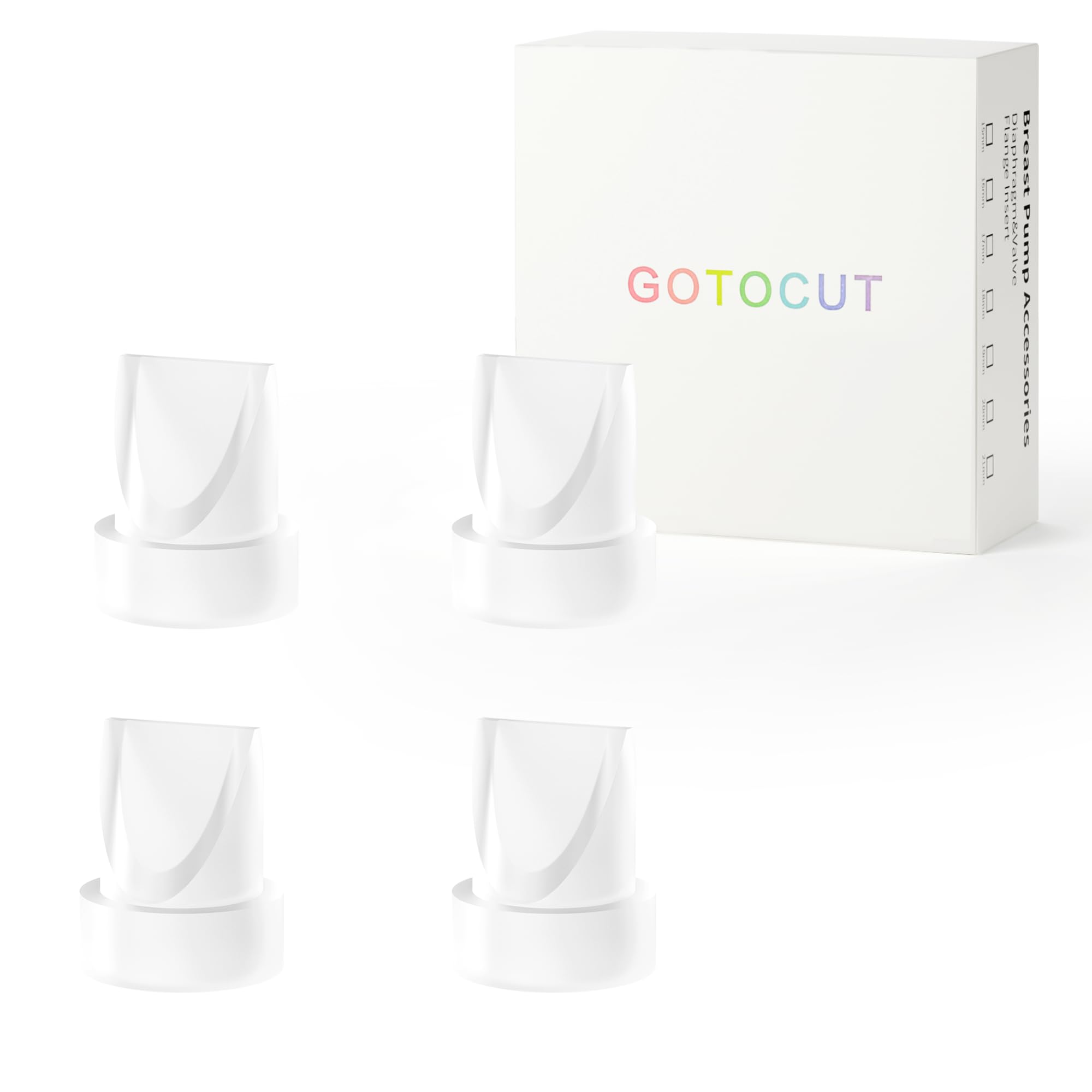 Photo 1 of Gotocut Duckbill Valves Compatible with Momcozy V1/V2/V1 Pro/V2 Pro/M5/M6 Breast Pump, Replacement Pump Parts Accessories for Momcozy, 4PCS