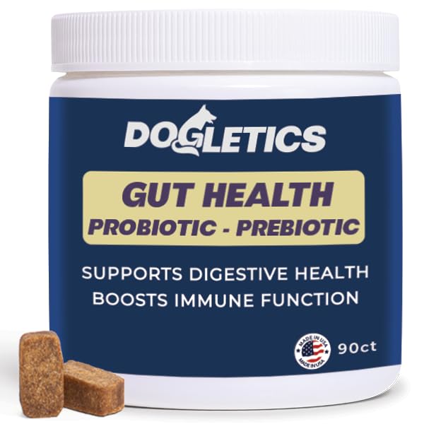 DOGLETICS GUT HEALTH PROBIOTIC & PREBIOTIC – 90CT...