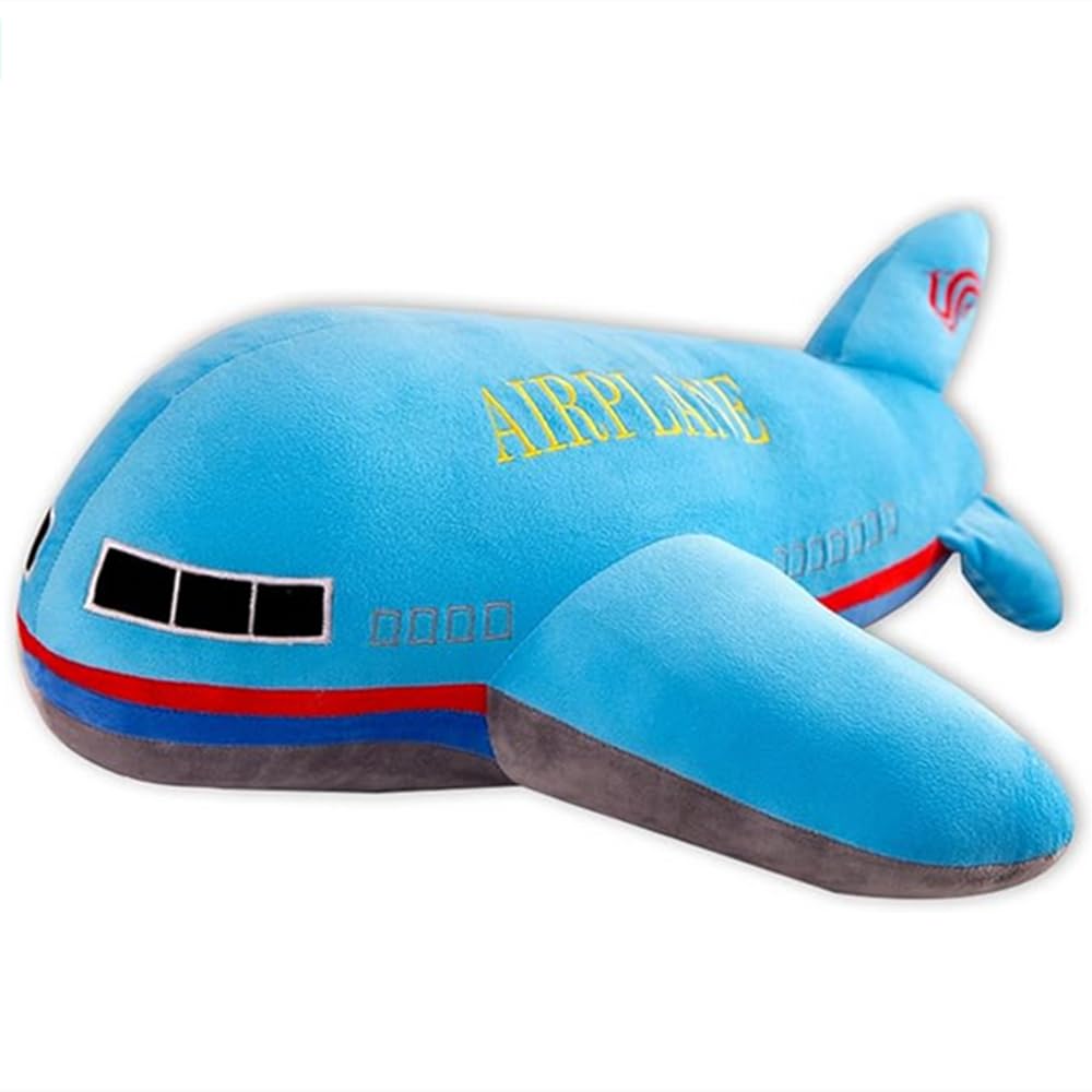 NatureMan 40cm Airplane Plush Stuffed Toys Aircraft Pillow Model Plane Toys,Children's room decoration for Kids (Blue)