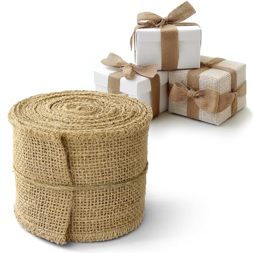 Burlap Ribbon Inch Wide Burlap Roll Fabric Ribbon, 10 Yard