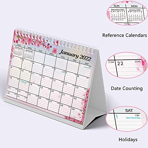 Desk Calendar 2022 Standing Flip Calendar (9"x7.8") , Monthly Desktop