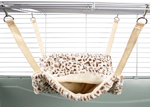 Little Friends Fluffy Lined Hammock with Pouch, Cheetah Print