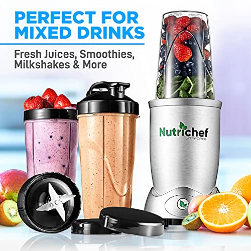 NutriChef Personal Electric Single Serve Blender 1200W Professional