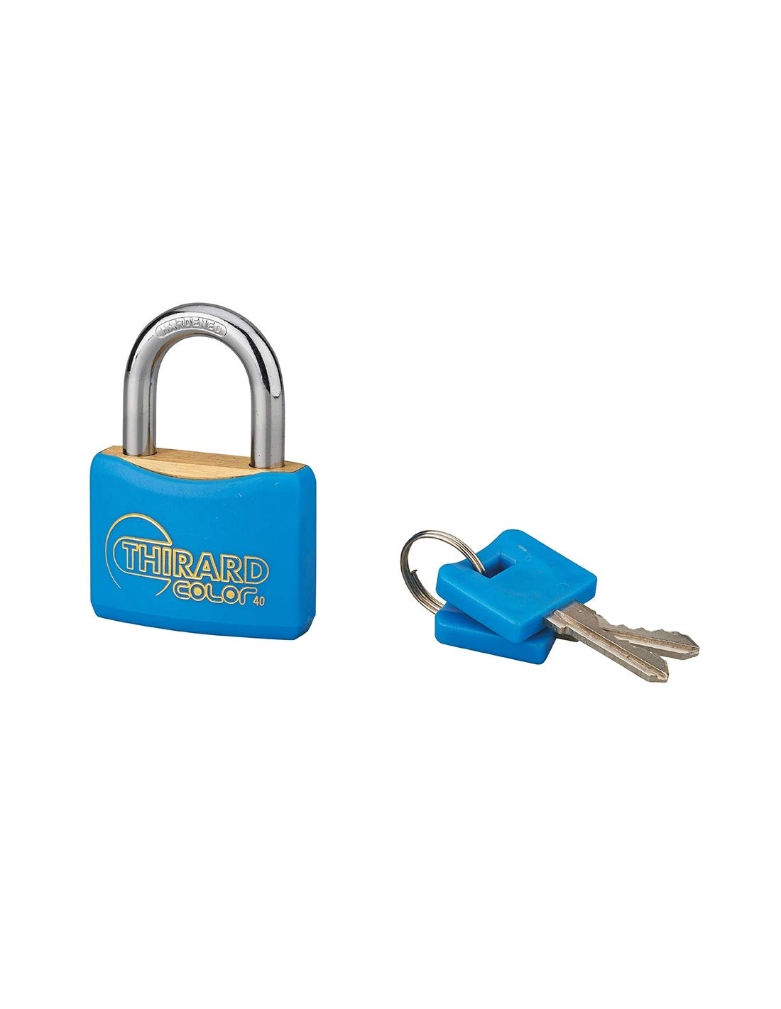 THIRARD 98103 00098103 Blue 40 mm Padlock – Mach Color PVC – Green, Pink, Black and Yellow