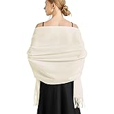 Ciormis Pashmina Scarf for Women, Soft Pashminas Shawls and Wraps for Evening Dresses, Wedding Bride Bridesmaid Shawls Scarf