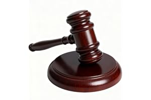 Bahilok Wooden Gavel and Sound Block Set, Loud Clear Strike Judge Gavel for Meetings, Auctions, HOA, Mock Trials, Lawyers, Ju