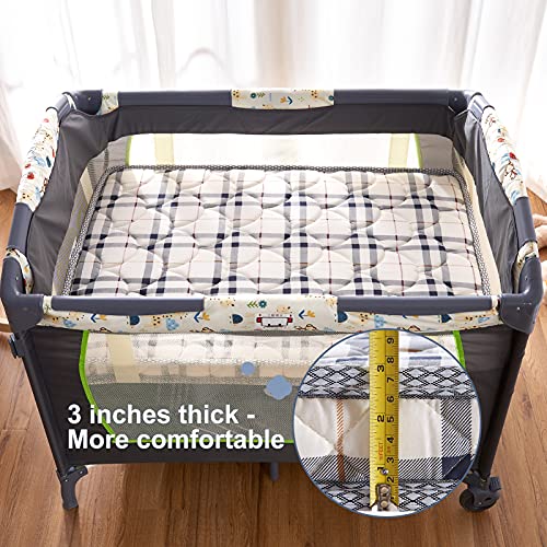 Vibe bear 3" Soft Premium Foam Pack and Play Mattress and Pack N Play