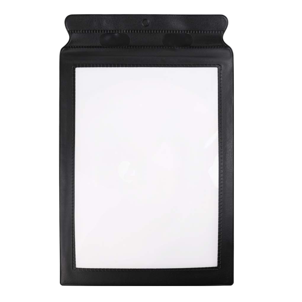 3X A4 Paper Size Magnifying Glass, PVC Plastic Flat Full Page Reading Magnifier, Portable HD Elderly Low Vision Reading Aid Lens Folding Large Sheets Magnifier Loupe for Read Maps Books
