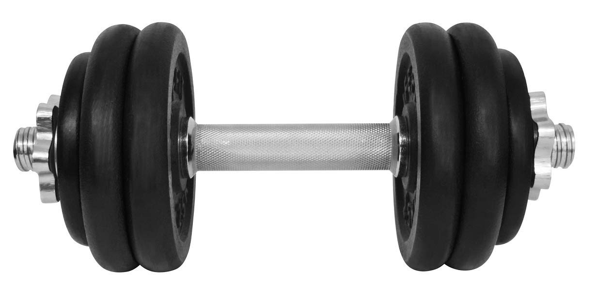 Sport Team Sppj8 Unisex Adult Sportteam One Hand Dumbbell Bar with 6 Pieces Disc Set, Weight- 14 kg. Dumbbell - Multi-Colour, One Size