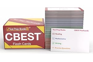 CBEST Study Cards 2025-2026: CBEST Test Prep and Practice Questions for the California Basic Educational Skills Test [Full Color Cards]