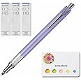 Kuru Toga Advance - Auto Lead Rotating Mechanical Pencil 0.3mm Lavender (M3-5591P.34)+Uni Pencil Lead,"The Uni" Smudge-Proof Leads, 0.3mm HB 3 Set and amazdone Sticky Notes