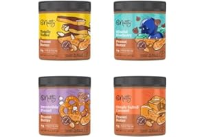 BNutty Best Sellers Peanut Butter - Assorted Flavors - Gluten Free - Natural Peanut Butter - Made in USA - 9oz Jars - 4 Pack
