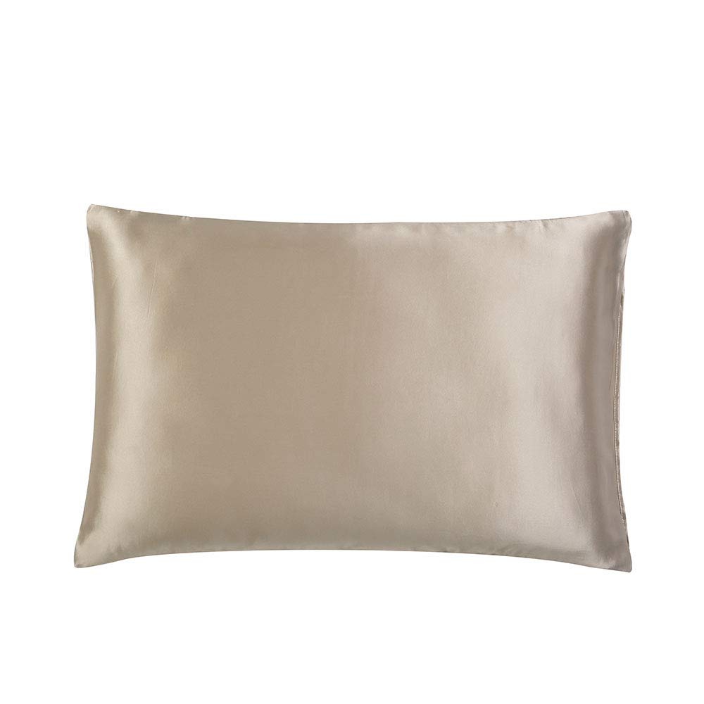 Mommesilk Mulberry Silk Pillowcase for Hair 19 Momme Housewife Charmeuse 100% Pure Silk 40x60 cm Coffee