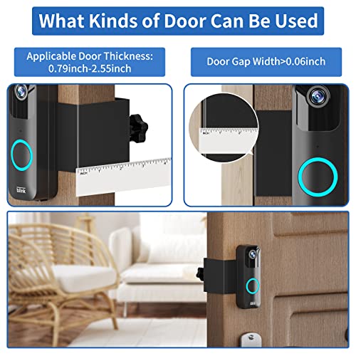 No-drill Doorbell Bracket Anti-Theft Blink Doorbell Door Mount,No-Drill Mounting Bracket For Blink Video D Rental-friendly Doorbell Accessory - View #4