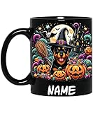 Rottweiler Dog Halloween Mug Pumpkin Rottweiler Mug