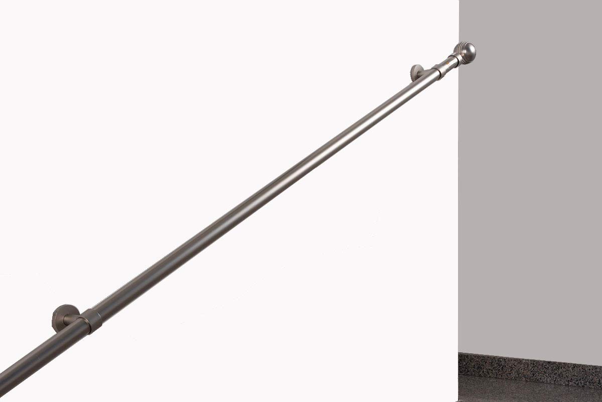 InCasa Handrails: Diameter 28 Millimetre, Length 600 Centimetre, Satin Steel Finish, Carrying Capacity 130 Kilogram-Complete, Stainless Steel, 0, 600 cm