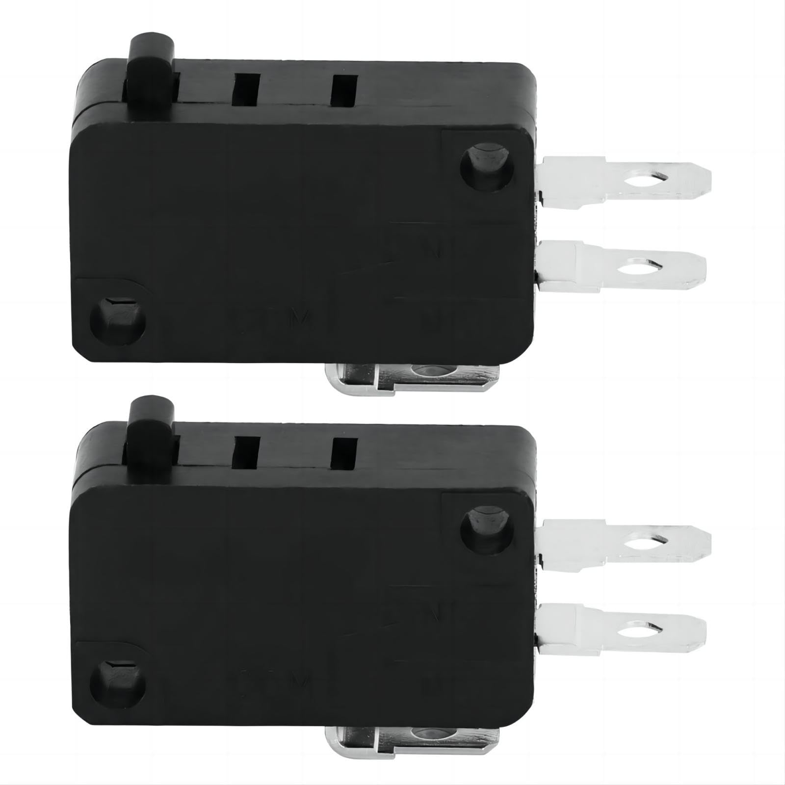 nobrands Microwave Oven Door Switch 5E4 Times KW3AT-16, Black, Normally Close, Automatic Operation, Pack of 2