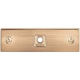 Top Knobs - TK741HB - Channing Backplate 3" - Honey Bronze - Barrington Collection