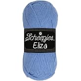 Scheepjes Eliza Yarn 3.5 oz (100 g) &ndash; 216 Cornflower Blue, 100% Polyester