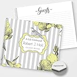 HARDCOVER Celebrate Life Landscape Personalized Funeral/Memorial Guestbook, Satin Matte finish, lay flat wire-o spiral binding, Choose from 2 sizes, Lined pages.