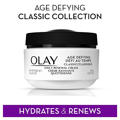 Olay Age Defying Classic Daily Renewal Cream, Face Moisturizer, 2 Oz (Pack of 3) - Packaging May Vary