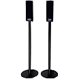 ZGOUO Speaker Floor Stand is Compatible with Harman Kardon Citation 5.1/Surround Rear Surround Sound System Made of Aluminum Alloy Material, with Screw Fixation and Hidden Wire Design (Black Pair)
