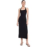 L*Space London Dress for Women, Fitted Ribbed, Halter Top & Open Back, Chic for Vacation & Special Occasions