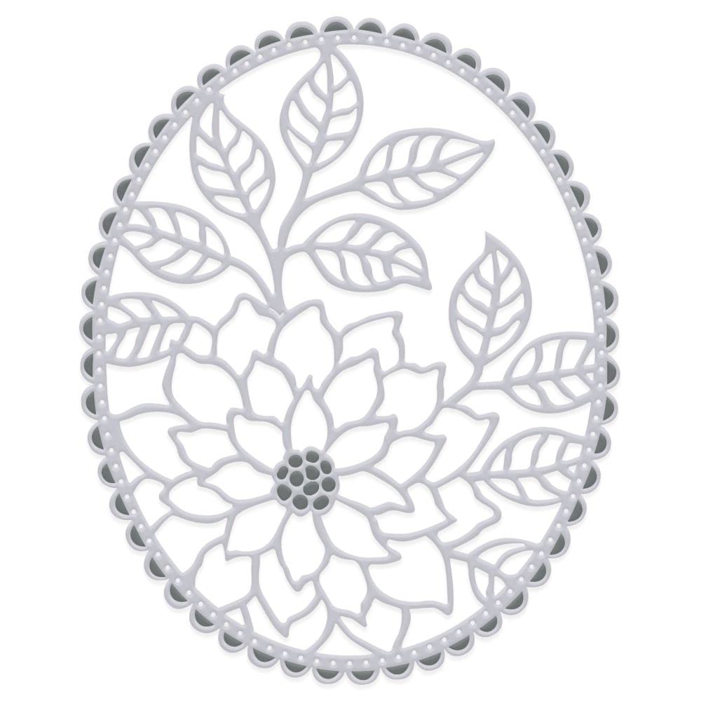 Sweet Dixie Metal Cutting Dies Large Flower Oval, Silver (SDD589)
