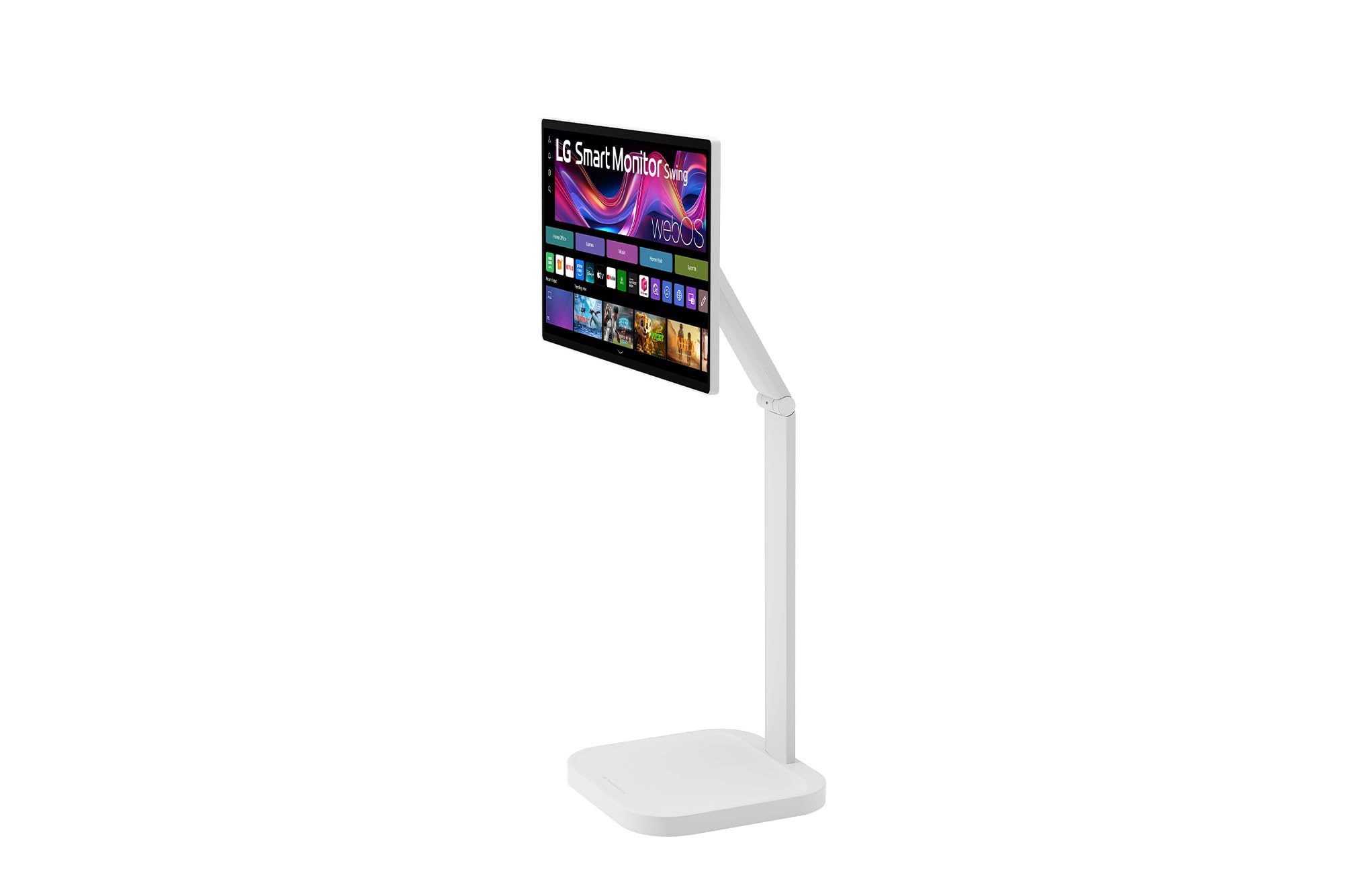 LG Smart Monitor Swing 32U889SA-W 32 Zoll 4K UHD IPS Touch Monitor, webOS 24, AirPlay, ThinQ, HDR10, 95% DCI-P3, rollbarer Standfuß, 1x USB-C (65W), 2X HDMI 2.0, Weiß 7