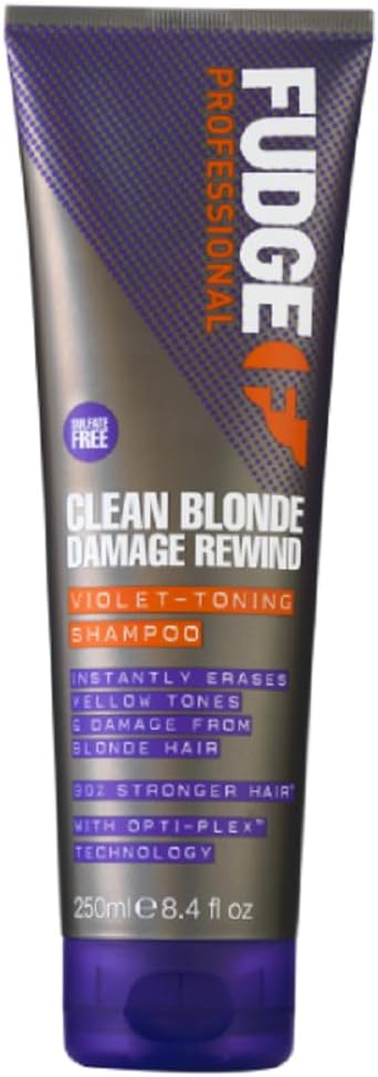 Fudge Professional Clean Blonde Damage Rewind Purple Shampoo for Blonde Hair
