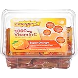 Emergen-C (50 Count, Super Orange Flavor) Dietary Supplement Fizzy Drink Mix Office Tub with 1000mg Vitamin C, 0.32 Ounce Packets, Caffeine Free
