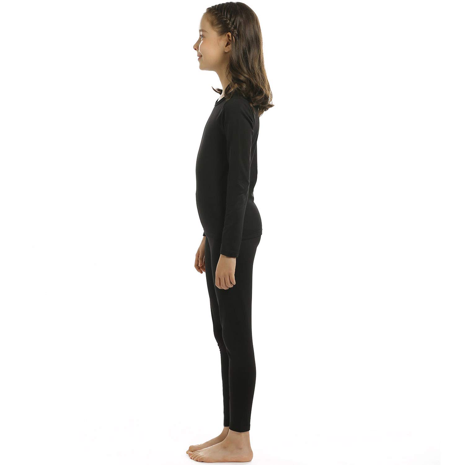 ViCherub Girls Thermal Underwear Set for Kids Long Johns Fleece Lined Base Layer Top & Bottom Cold Winter Thermals
