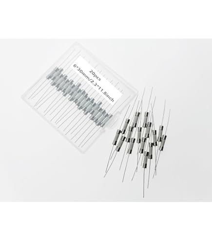 Pack Of 5 Axial Ceramic Fuses – F20AH250V, F20A H250V, 20A 250V Cartridge