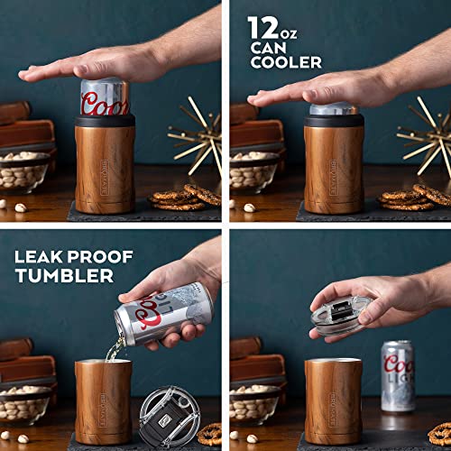 BrüMate Hopsulator DUO - 12oz 2-in-1 Can Cooler + 100% Leak Proof Tumbler with Lid - Double