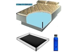 MATTRESS COVER, INNOMAX, PREMIUM Super Single 48x84 2000 Zipper Waterbed Mattress Cover w/ 12 mil Pro Max Water Bed Safety Liner & 4oz Premium Clear Bottle Conditioner