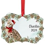 Young Spotted Bengal Cat Christmas Ornament 2024